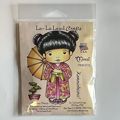 La-La Land Crafts Rubber Stamps Kimono Marci 5112 Japanese Konnichiwa NEW • $11