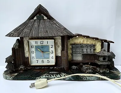 Tokyo Watch Manufacturing Co Vintage Alarm Clock Light Music Box Tiki Style • $76
