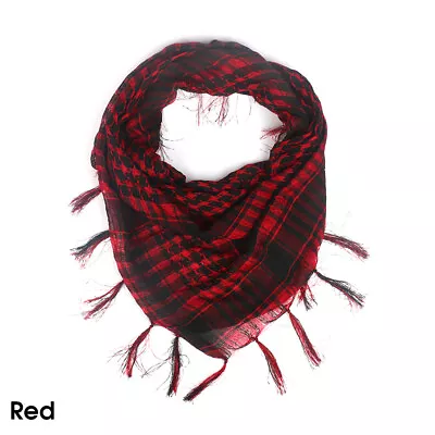 Keffiyeh Head Scarf - 100% Cotton Palestinian Desert Army Wrap Scarf Shemagh • £5.32