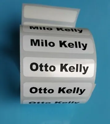 Stick On Waterproof School Kids Printed Name Labels Stickers Tags For Belongings • £2.65