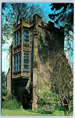 Postcard Cerne Abbas Dorset England Abbey Gatehouse • £2