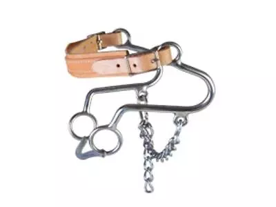 Formay 177161 SS SHORT  S  LTHR HACKAMORE 6  CHEEKS/ CURB CHAIN/FLEECE • $39.95