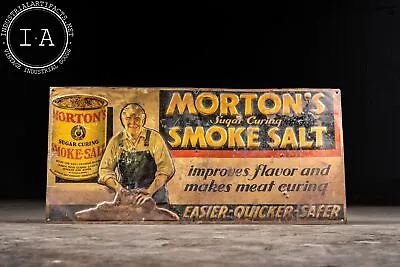 Vintage Morton's Salt Tin Tacker • $1650
