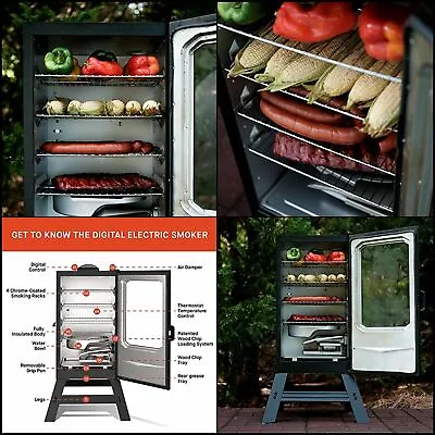 MB20070421 30-inch Digital Electric Smoker Black Window And Legs NEW • $352.94