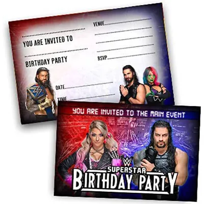 £21.99 • Buy Wrestling Party Invitations Birthday Invites WRITE ON