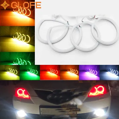 4PCS Cotton RGB Light Ring Angel Eye Halo Headlight DRL For 2003-2009 Mazda 3 • $54.98
