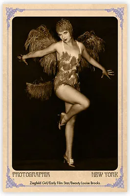 LOUISE BROOKS Ziegfeld/Film Star Vintage Photograph Reproduction Cabinet Card • $7.99