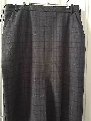 Veronika Maine Skirt 16 Grey Check Workwear • $12