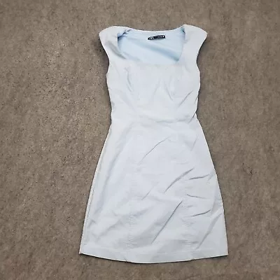 Zara Dress Womens Extra Small Blue Mini Short A-line Sleeveless Ladies XS • $17.99