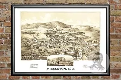 Old Map Of Millerton NY From 1887 - Vintage New York Art Historic Decor • $34.99