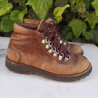 Vintage Distressed Danner Brown Leather Hiking Boots Women's Size 7 M 3127 • $47