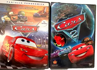 DISNEY Cars 1 & 2 In Spanish Espanol Both New Sealed Pantalla Panoramica 2 DVDs • $16.95