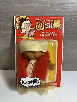 Wishnik Troll “Nurse-Nik” 1981 Uneeda Nurse Uniform New On Card • $50.94