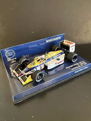 1:43 Minichamps F1 1987 Williams Honda FW11B #5 Riccardo Patrese 400870095 • $69.95