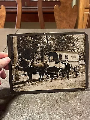 National Biscuit Company Nabisco Horse Drawn Delivery Wagon Photo Early 1900's • $125