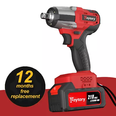 2000Nm Cordless Electric Impact Wrench Gun Power Drill Kit 1/2'' Driver Battery • $64.09