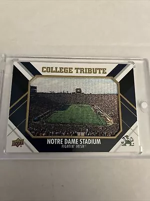 2015 Upper Deck Football College Tribute Notre Dame Stadium Patch Ssp • $350