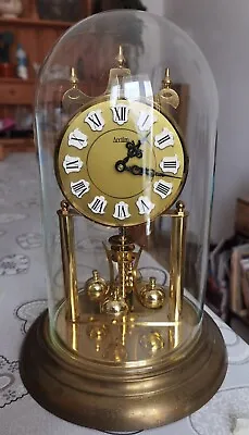 £14.99 • Buy ACCTIM Torsion Anniversary Clock Glass Dome Quartz West Germany Brass