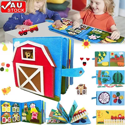 Montessori Busy Board Sensory Learning Activity Toy Travel Portable Kids Gifts • $20.89