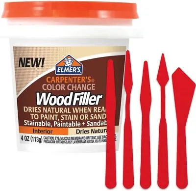 Elmers Carpenter's Color Change Wood Filler - Paintable Wood Putty For... • $10.99