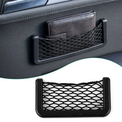 $4.84 • Buy Auto Car Interior Body Edge Black Elastic Net Storage Phone Holder Accessories