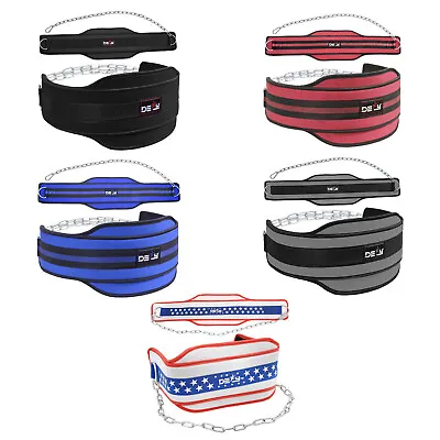 Weight Lifting Neoprene Dipping Belt Exercise Fitness Gym Body Building Belt New • $14.99