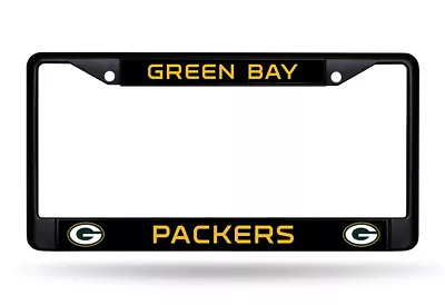 Green Bay Packers Authentic Metal BLACK License Plate Frame Auto Truck Car NWT • $14.99