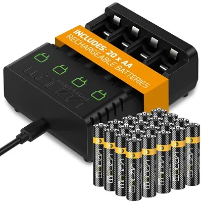 Venom Rechargeable AA AAA Batteries And Charging Dock - Multiple Pack Options • £79.99
