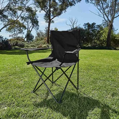 Basic Camp Chair -easy Foldable Camping Chair Outdoor Backyard Camping Accessory • $7.59