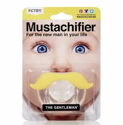 BABY PACIFIER  Mustache “The Gentleman “ - Blonde New FUNNY • $7.99