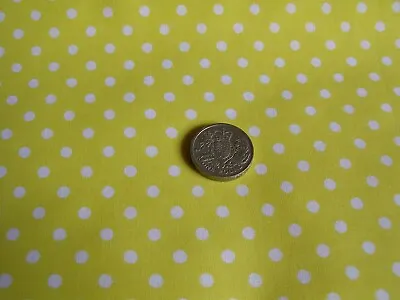 £1.50 • Buy Material/Fabric Scrap/Piece - Yellow Spotty Polka Dot - 10  X 21  - Sewing/Craft