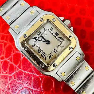 Vintage Cartier Santos Two Tone 18K Gold & Stainless Steel • $2625