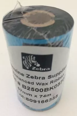 Zebra Thermal Transfer Ribbon - 54mm X 74m - B2500BK05707 • $10