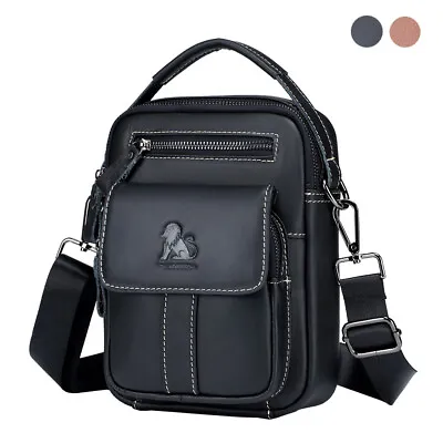 BAIGIO Men Genuine Leather Messenger Shoulder Bag Briefcase Crossbody Handbag • $29.99