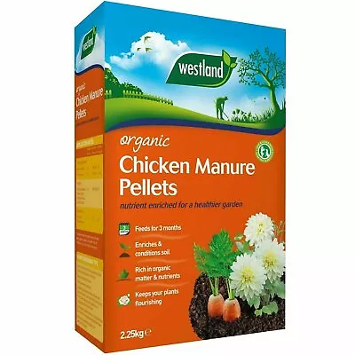 £8.75 • Buy Westland Organic Chicken Manure Pellets, Slow Release Rich Compost Feed - 2.25kg