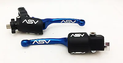 ASV F3 Front Brake Clutch Perch Levers Dust Covers Blue Yamaha Raptor 700 2007+ • $151.95
