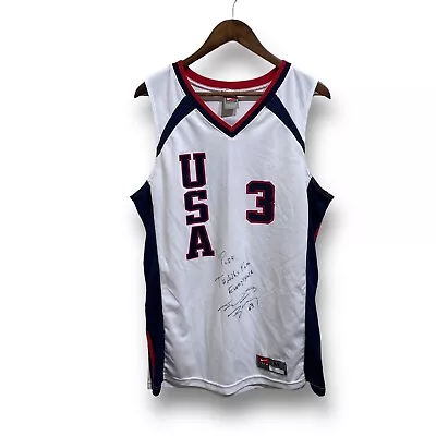 Vintage Nike Team USA Basketball Jersey #3 Autograph Made In USA Size M 21.5x32 • $36.96