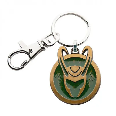 Loki Helmet Logo Keychain Green • £14.45