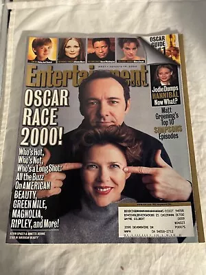 1/14/2000 Entertainment Weekly House Of Cards Kevin Spacey Annette Bening Issue • $7.99