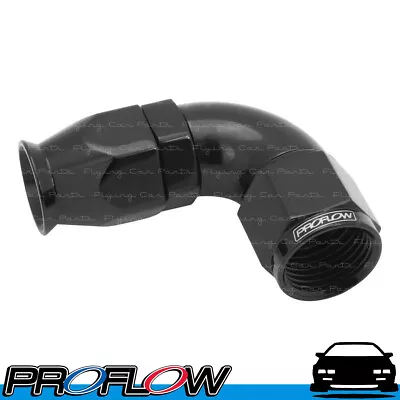 PROFLOW 90 Degree Forged Fitting Hose End AN -8 (AN8) Suit PTFE Hose Black • $47.26