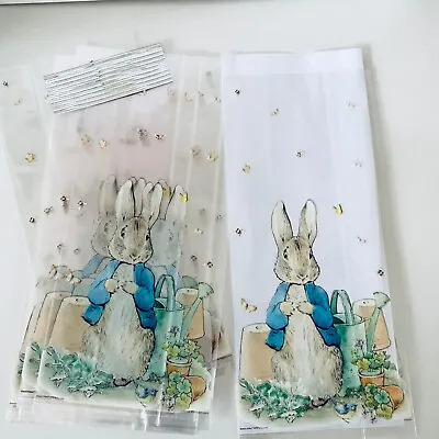 10 X PETER RABBIT  BEATRIX POTTER Cellophane Treat Bags Child BIRTHDAY / EASTER • £3.99