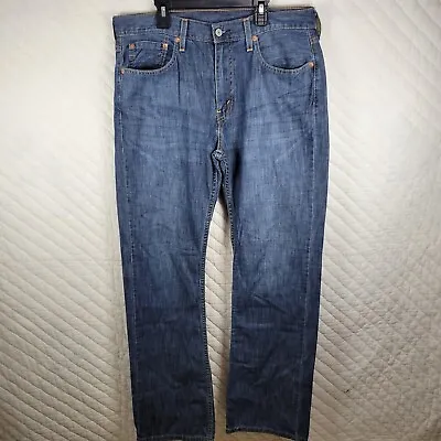 Levis Jeans Mens 527 33x32 Bootcut Western Denim Pants Dark Wash Blue EUC • $33.88