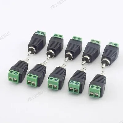 Coaxial Cat5 Cat6 To RCA Male Screw Terminal CCTV Camera Connector Adapter B19 • $2.75