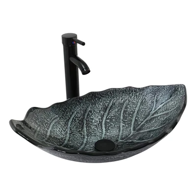£78.99 • Buy Bathroom Sink Bowl Wash Basin Countertop Cloakroom Tempered Glass Tap Waste Set