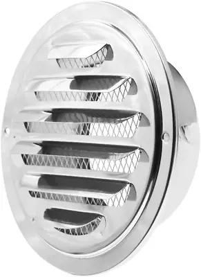 4 Inch Round Air Vent Stainless Steel Louver Grille Cover W/ Fly Screen Mesh • $8.99