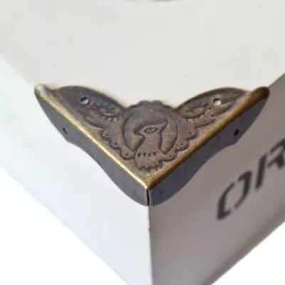 20 Pcs Vintage Bronze Corner Protectors Decorative Metal Covers Antique Safet... • $16.48