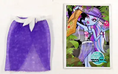 Monster High Abbey Bominable Skull Shores Purple Swim Wrap & Trading Card • $7.99