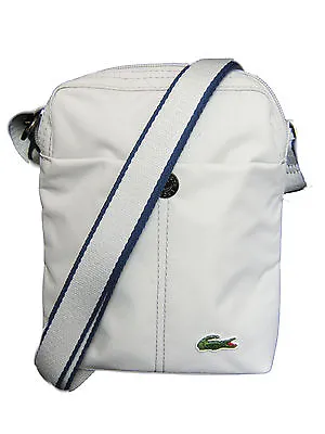 New Vintage LACOSTE N85 Cross-over SHOULDER BAG New City Casual 2 Grey • £54.99
