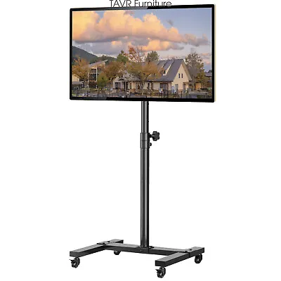 TAVR Mobile Tilt TV Cart Rotatable TV Stand With Wheels For 13-50 Inch TVs • $47.99