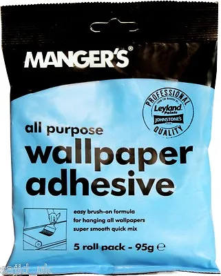 Mangers All Purpose Strength Powder Wallpaper Paste Adhesive - Hangs 5 Rolls • £2.69